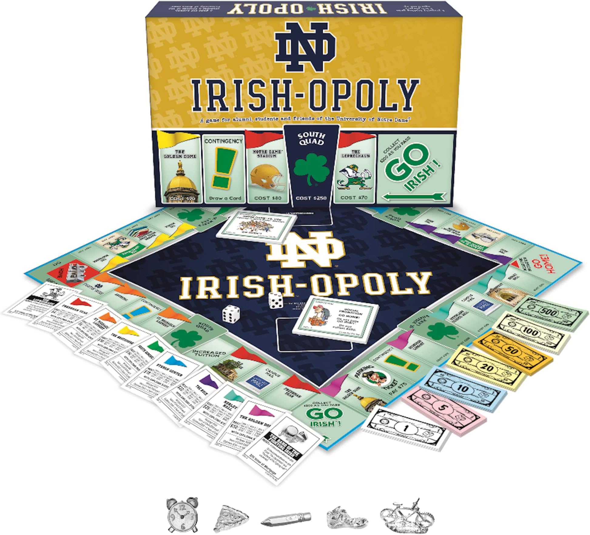Late for The Sky University of Notre Dame Monopoly