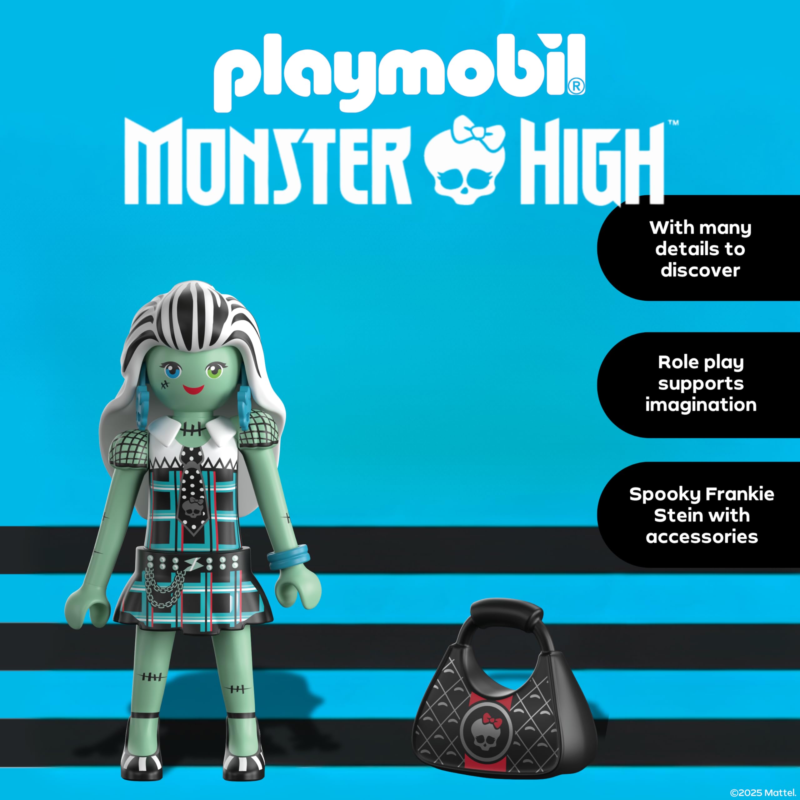 Playmobil, Monster High, Frankie Stein, Creative play figure set for Halloween parties and role-playing games - Image 3