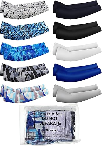 Miniatura 7 de Mangas de compresión de béisbol para niños, protección solar, enfriamiento UV, para jóvenes