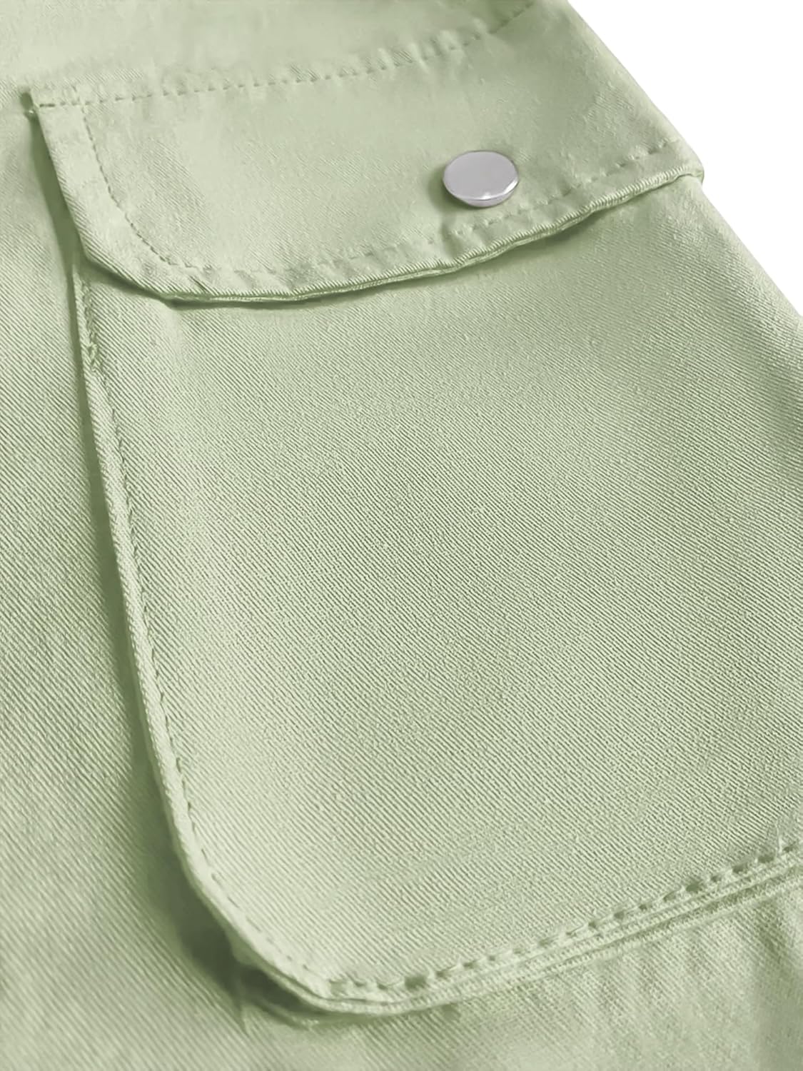 Girl's Elastic High Waist Cargo Pants Wide Leg Trousers with Flap Pocket, 3-14 Years - Image 7