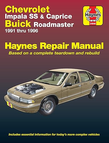 Chevrolet V8, Impala SS, Caprice &amp; Buick Roadmaster (91-96) Haynes Repair Manual (Does not include information specific to V6 models. Includes vehicle ... exclusion noted) (Haynes Repair Manuals)