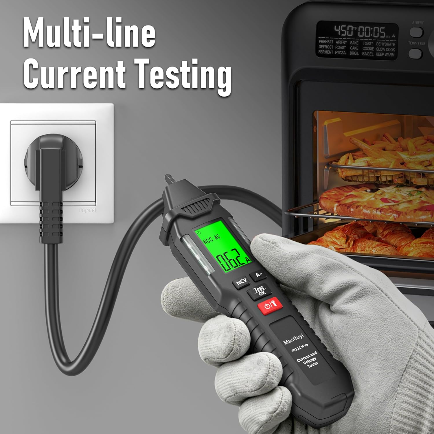 Non-Contact Voltage Tester 12V/70V-1000V with Breakpoint Finder | Electrical Test Pen,Signal Percentage Indicator,Beep & Flashing LED Alarm,Multi-Wire Current Sensor,Live Wire Locator