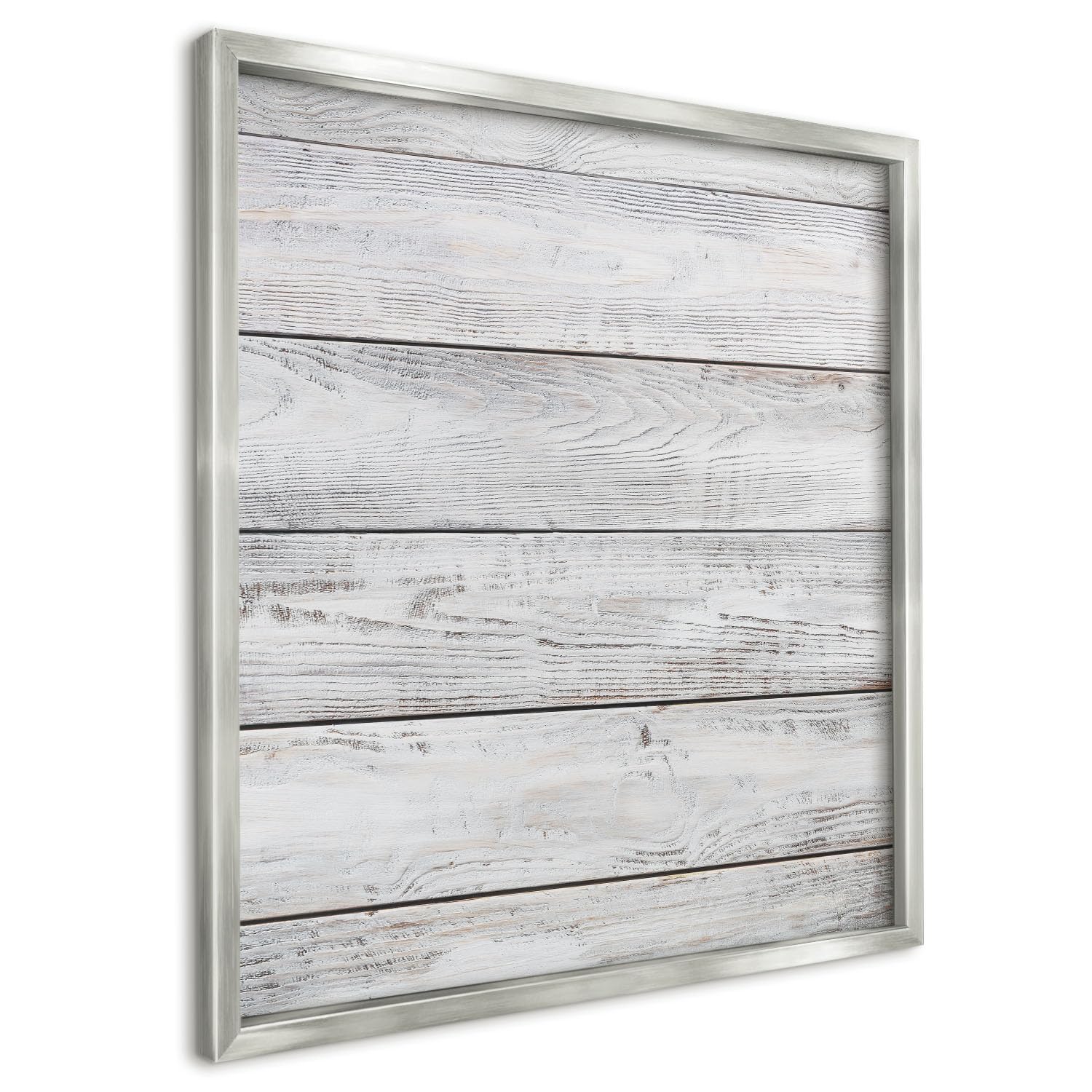 Panel Magnético Creativo 50x50 cm | Marco Plateado | Madera Rústica | Montaje Fácil | Pizarra de Pared Escolar | Para Letras Magnéticas, Números, Notas de Estudio y Calendario