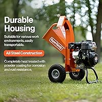 Vista 4 de SuperHandy Mini-trituradora de madera resistente, 7 HP, diseño compacto, capacidad máxima de 3 pulgadas