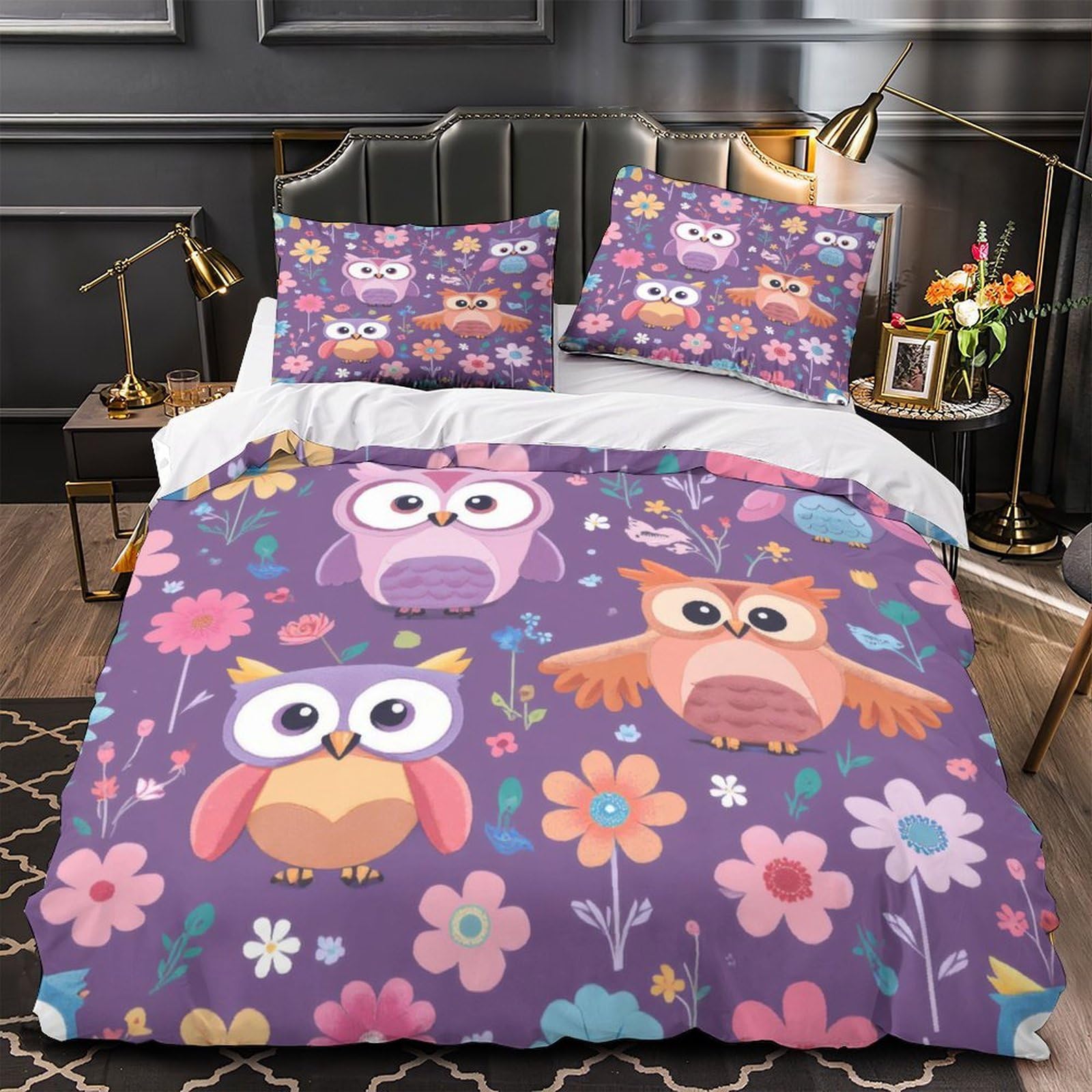Parure de lit Yorkshire peinture 3D en microfibre premium Super King