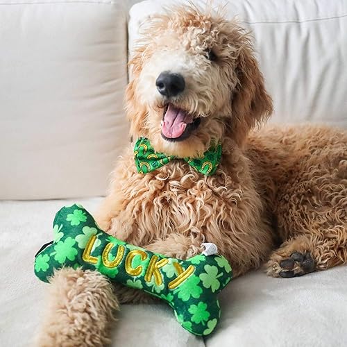 Miniatura 2 de Huxley & Kent Pajarita para mascotas para perros y gatos, accesorio para collar ajustable, lindo y cómodo para vacaciones o día de San Patricio,