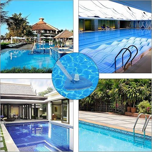 Miniatura 4 de CREPRO - Cabezal de vacío triangular de vinilo para piscina, aspiradoras de piscina con peso para piscinas sobre el suelo y en el suelo