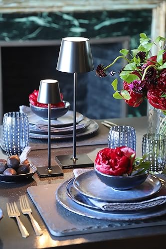 Miniatura 6 de Zafferano Poldina Pro Micro Lámpara de mesa LED recargable - Lámpara táctil regulable para uso en interiores y exteriores IP65 (negro)