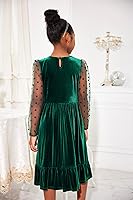 Vista 4 de Arshiner Vestidos de manga larga de terciopelo para niñas