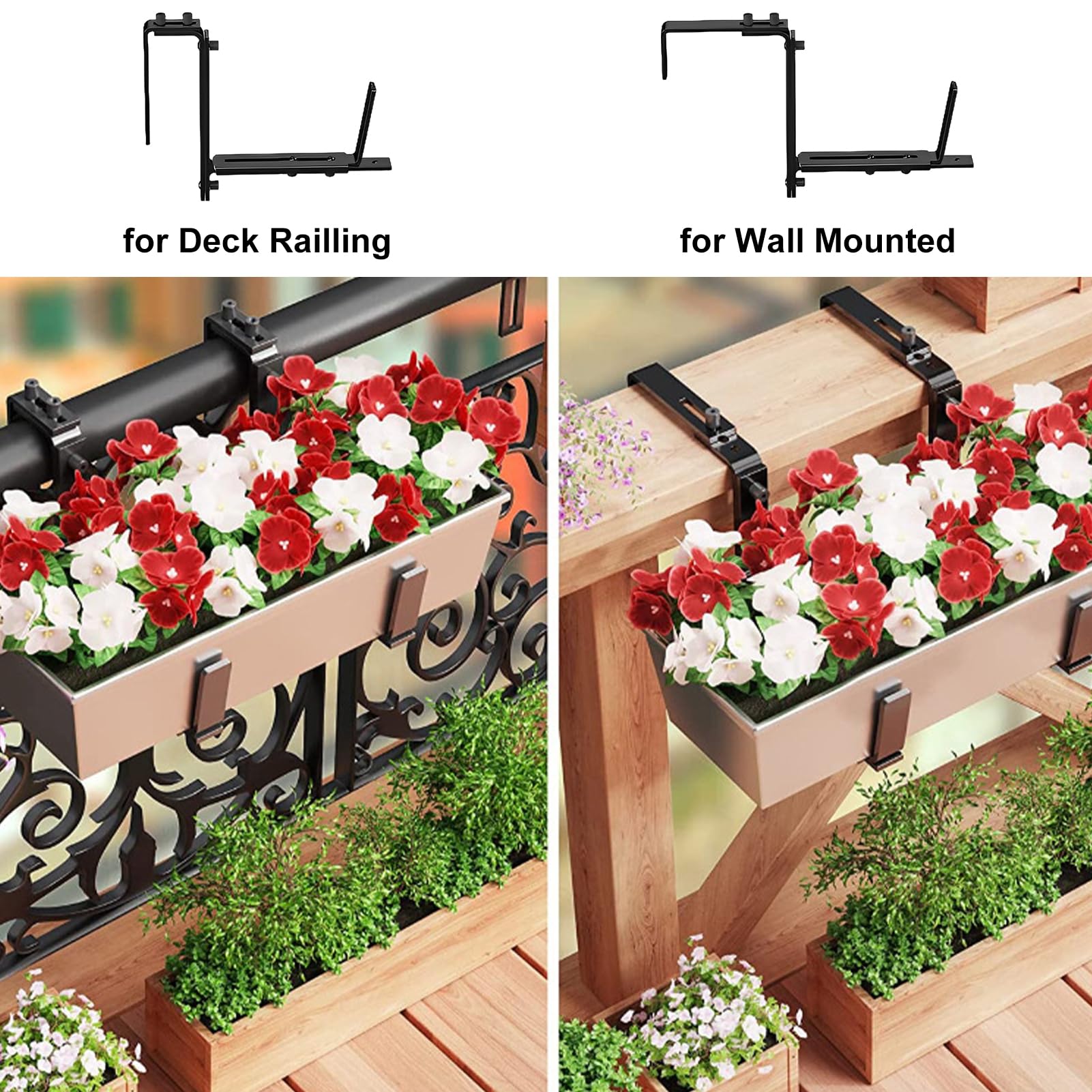 2 Supporti Per Fioriere Da Balcone, Regolabili, Fissaggio - Foto 2