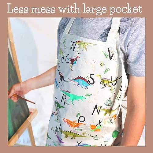 Miniatura 2 de Kids Aprons for Girls and Boys, Toddler Apron with Pocket for Painting, Cooking, Baking, Gardening and Crafts