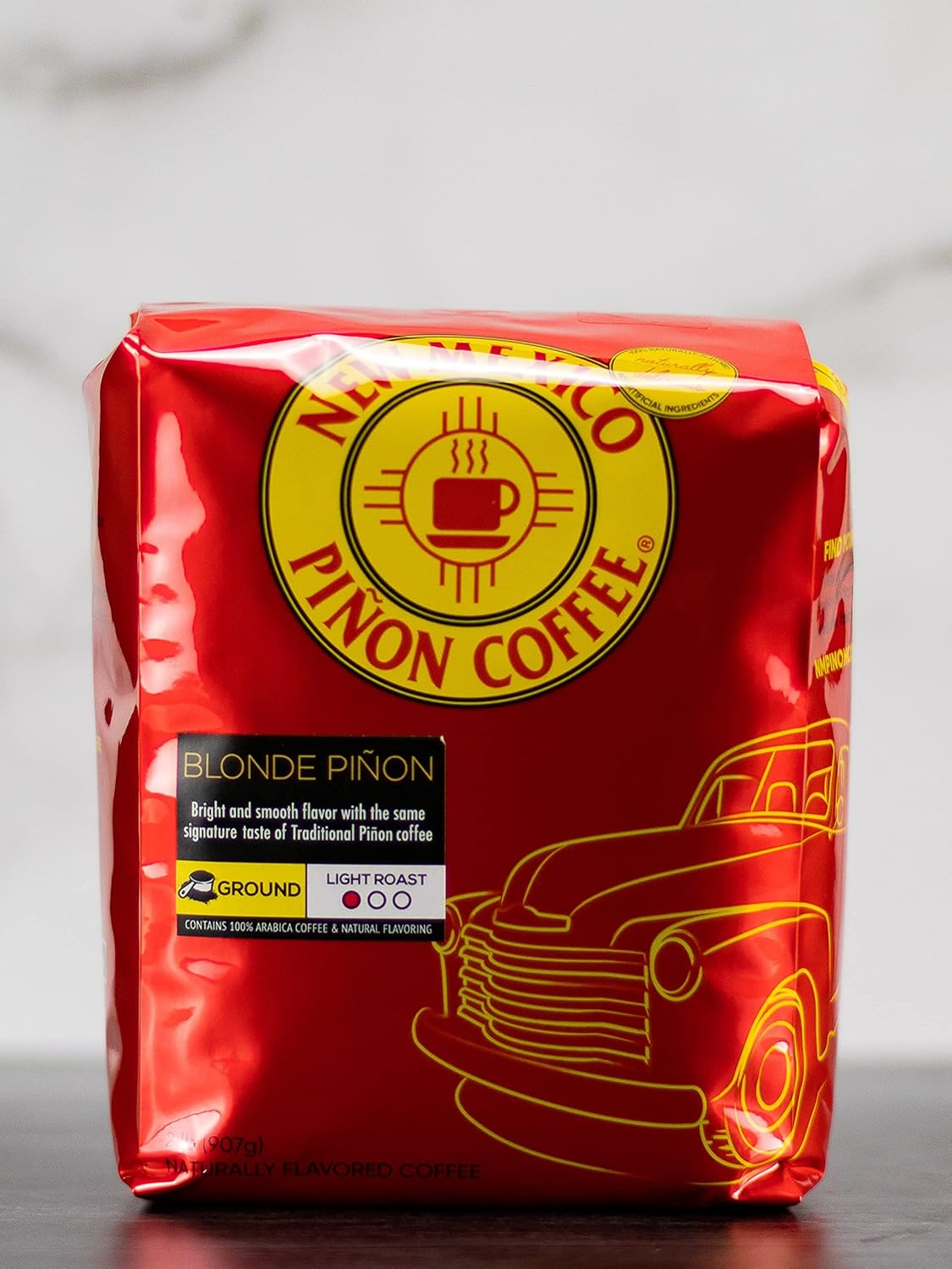 New Mexico Piñon Coffee Naturally Flavored Coffee (Blonde Piñon Ground, 2 pound)