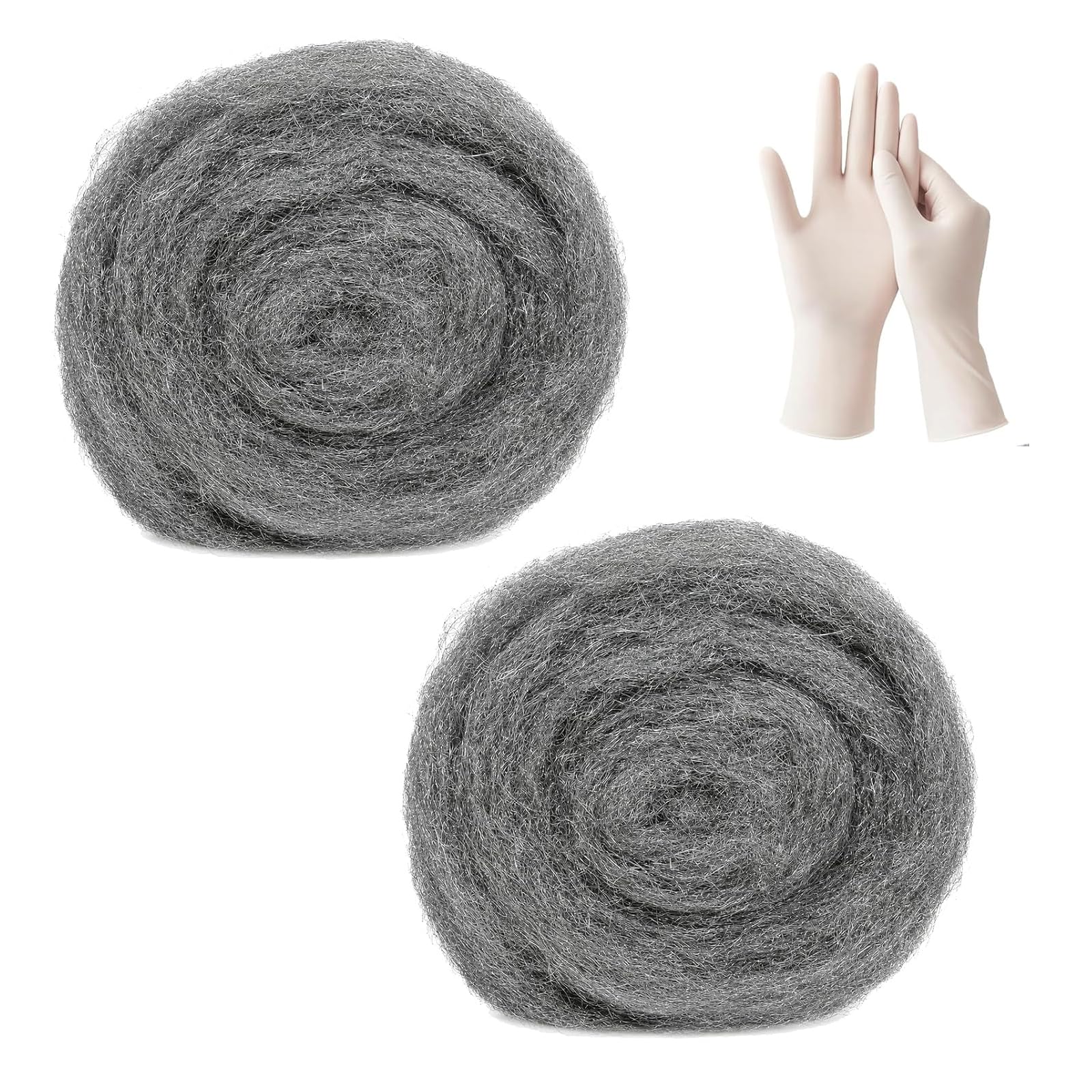 2 Pack Wire Wool, Steel Wool Mice, for Sealing Gaps Cleaning Polishing