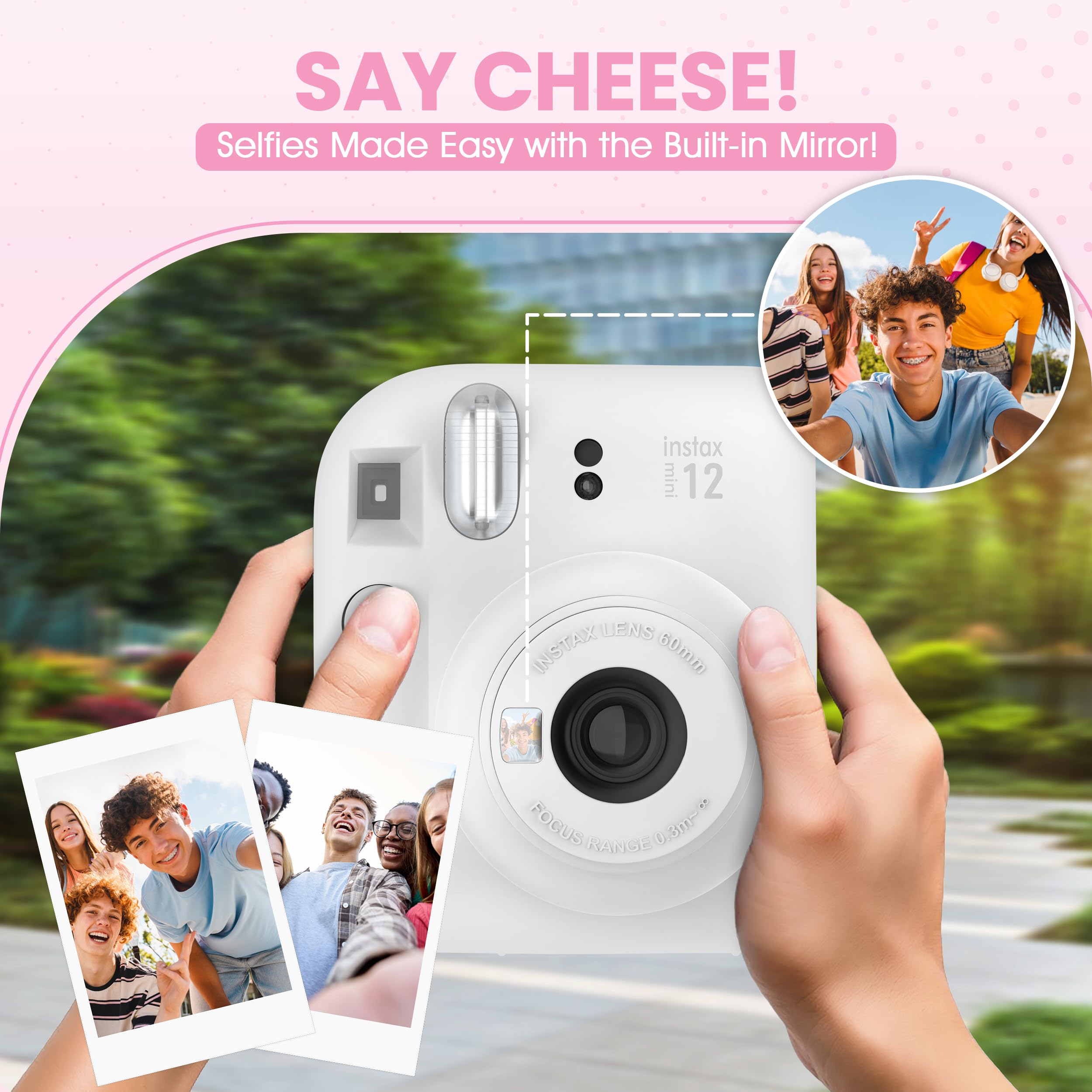 Amazon.com : Fujifilm Instax Mini 12 Instant Camera Clay White +