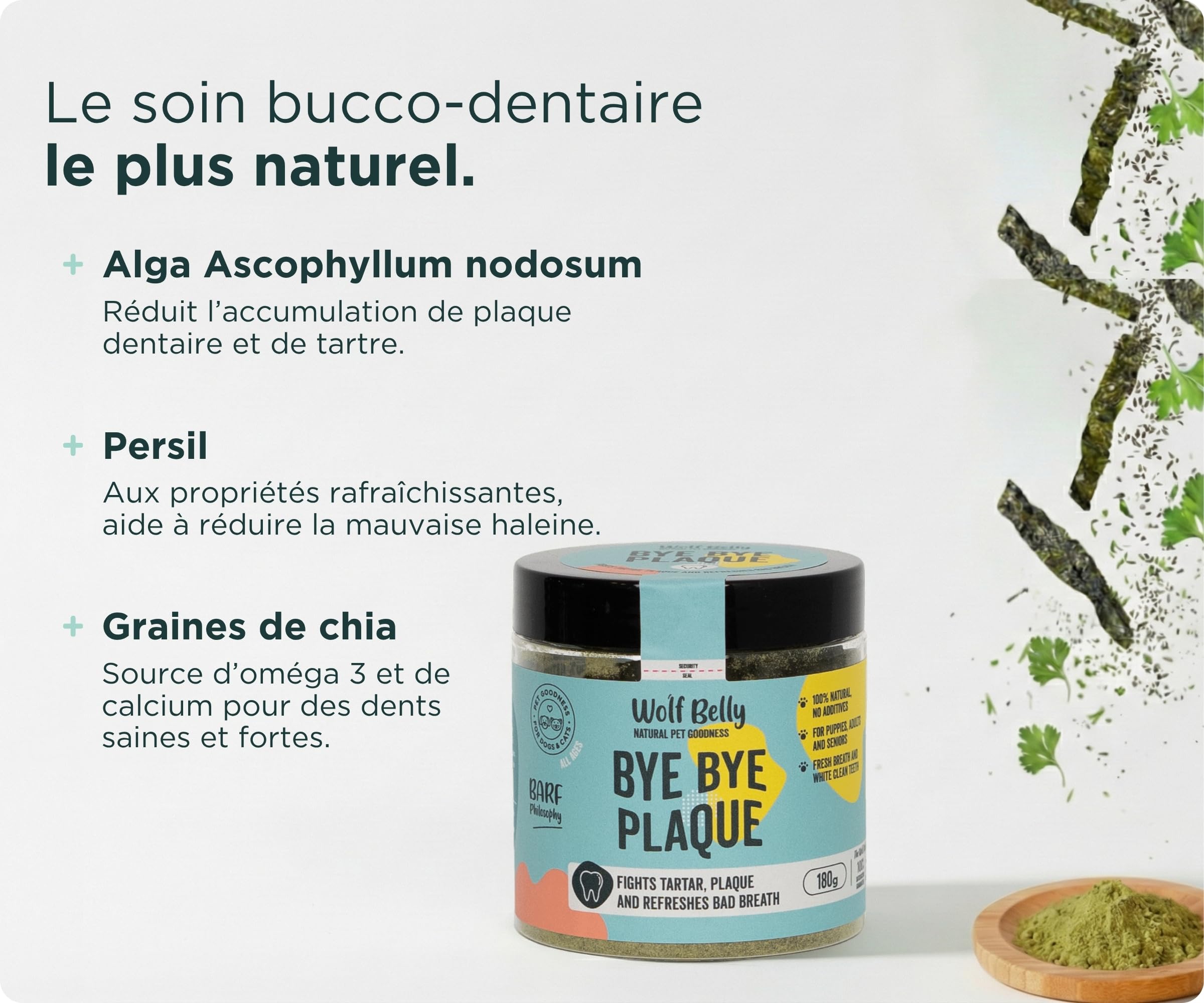 Wolf Belly - Pack d'Hygiène Dentaire Naturelle pour Chiens | Stick Dentaire au Bœuf 89% (28 unités) + Bye Bye Plaque - Fabriqué en UE