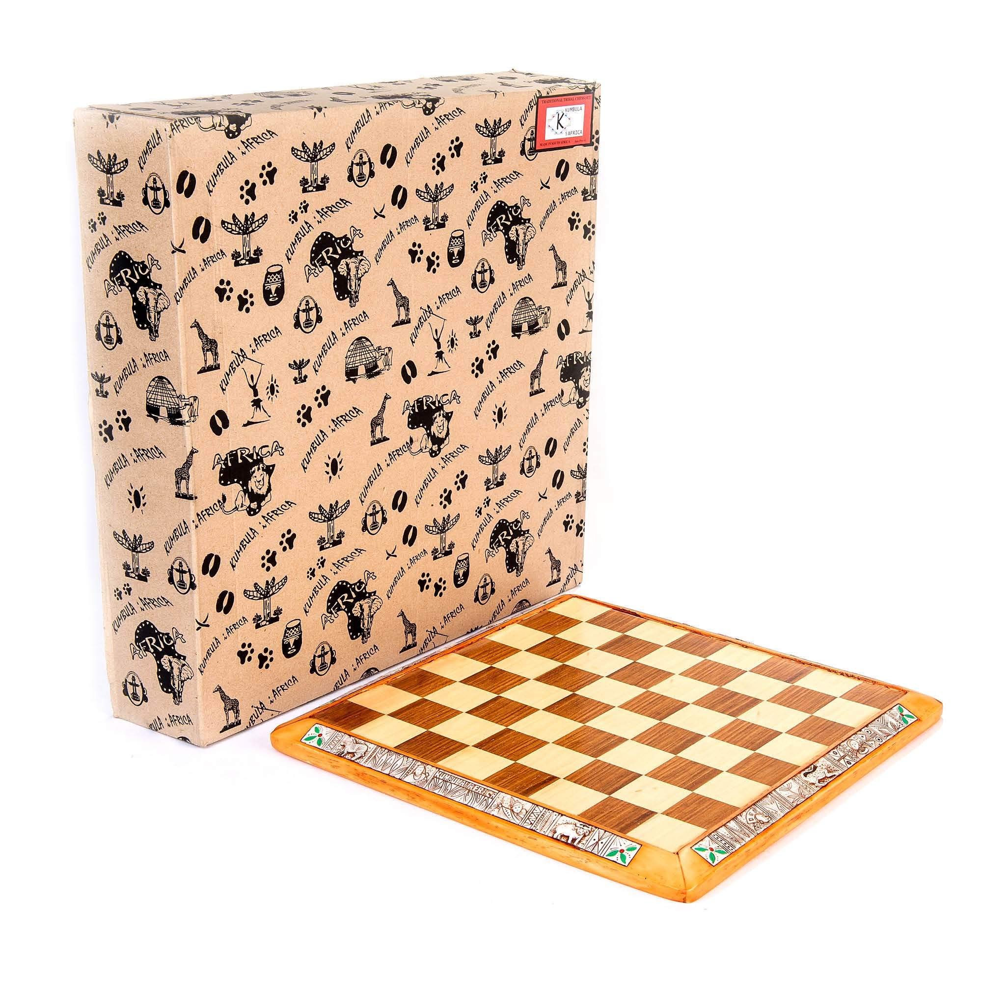 Buy Kumbula i Africa Large African Tribal Chess Set Zulu / Ndebele