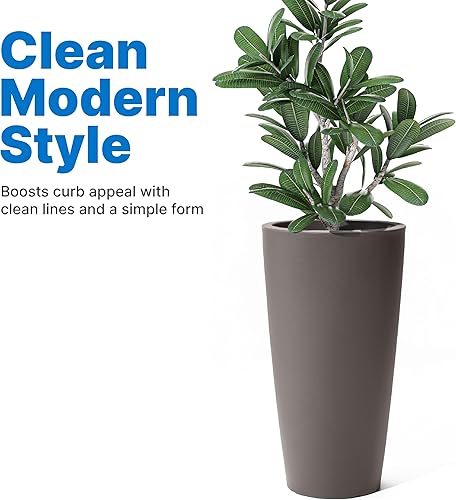 Miniatura 2 de Step2 Tremont - Macetero redondo y cónico, grandes para plantas al aire libre, jardinería y maceta para patio o porche, drenaje eficiente, plástico