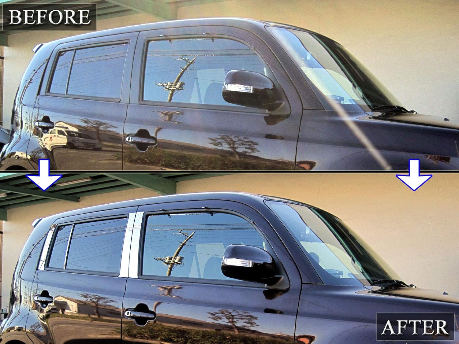 bB QNC20系 超鏡面 ステンレス メッキ グリル カバー 1PC フロント ガーニッシュ ラジエーター ベゼル パネル GRI－COV－M－001