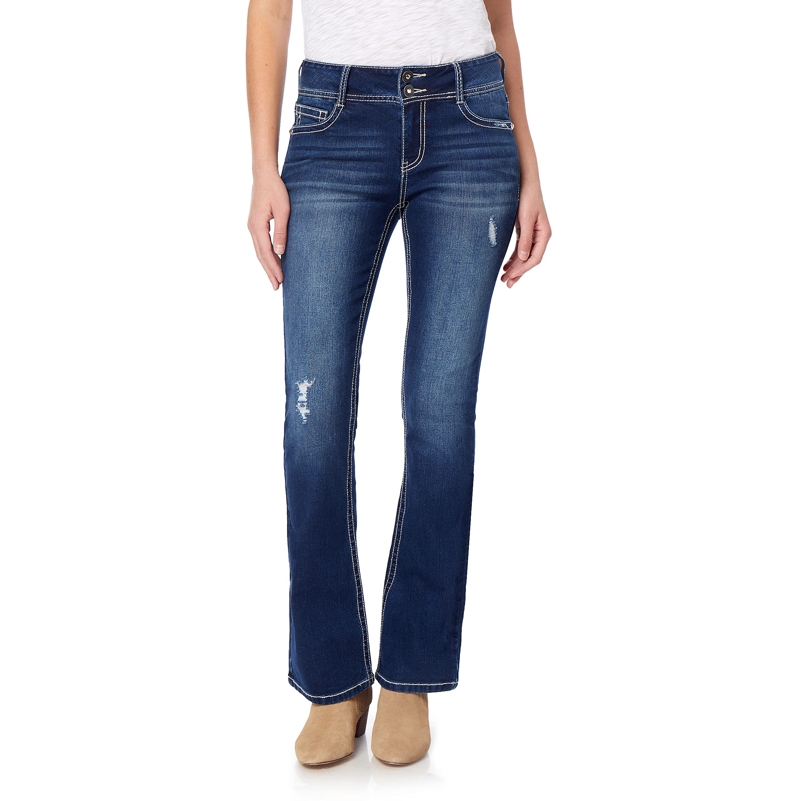 WallFlower Women's Bling Bootcut Jeans, Luscious Curvy Fit
