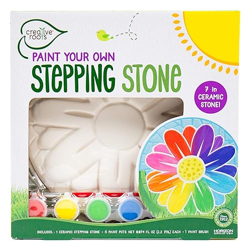 Creative Roots Mosaic Flower Garden Stepping Stone Kit, Includes 7-Inch