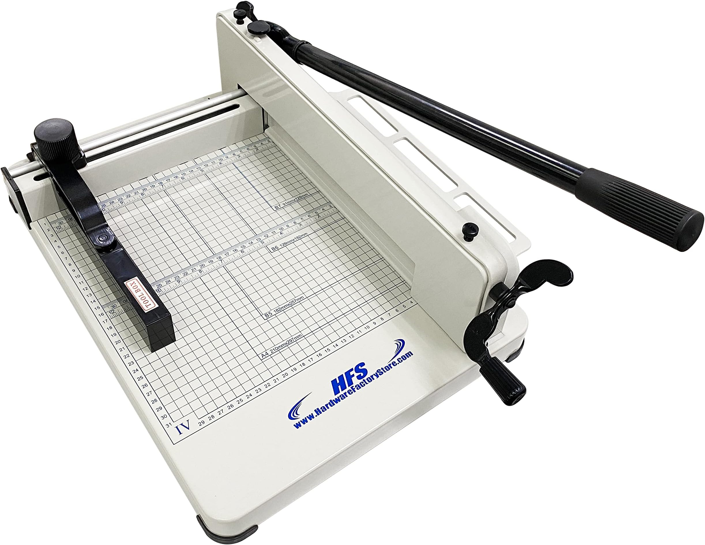 HFS (R) Heavy Duty Guillotine Paper Cutter Commercial Metal Base (A317