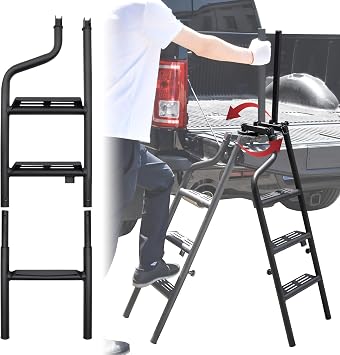 42" Rotatable Universal Pickup Truck Tailgate Ladder with Handle