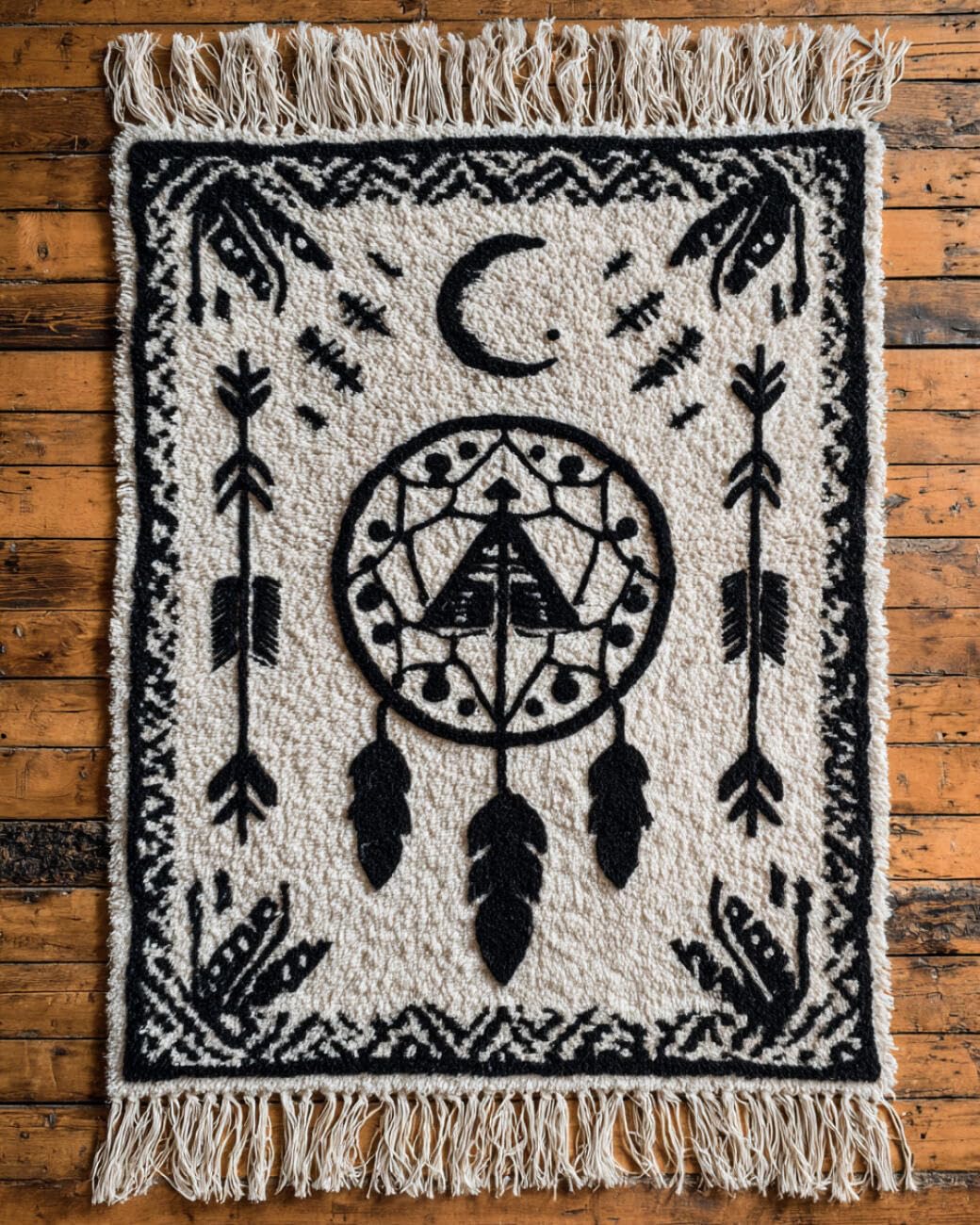 Henypt DIY Latch Hook Rug Kits Ethnic Patterns 52x38cm