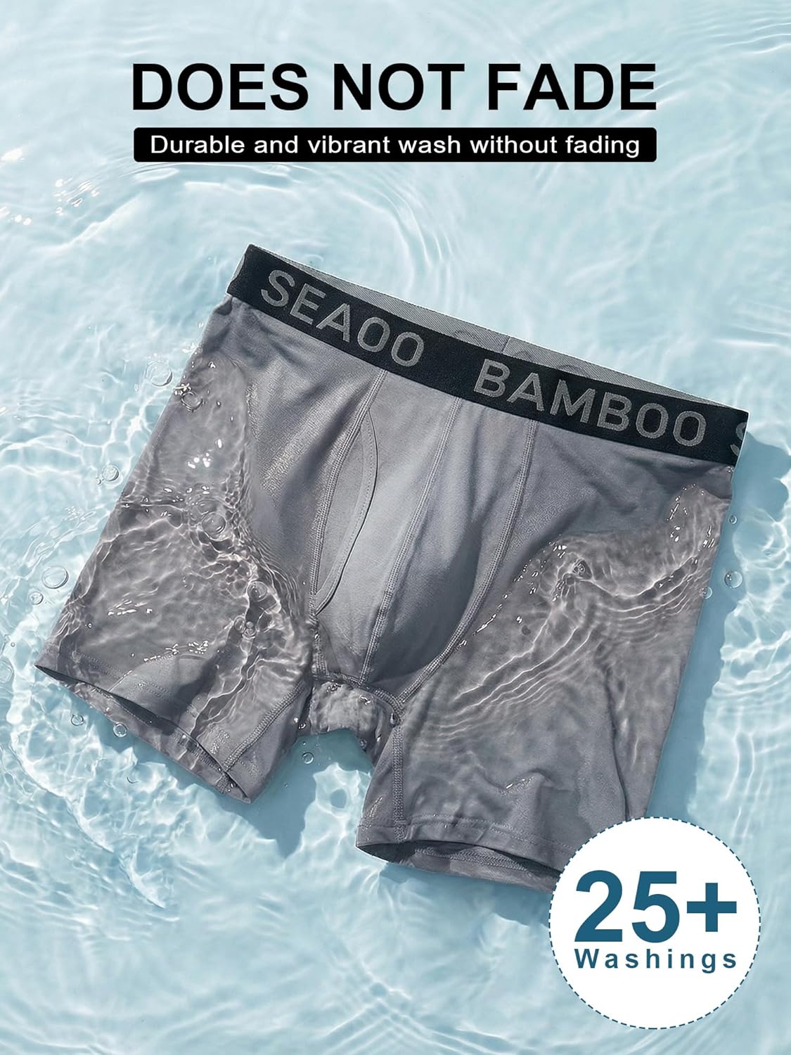 Men's Ultra Soft Boxer Briefs No Ride Up Underwear with 3D Pouch-High Elasticity&Breathable for All-Day Comfort