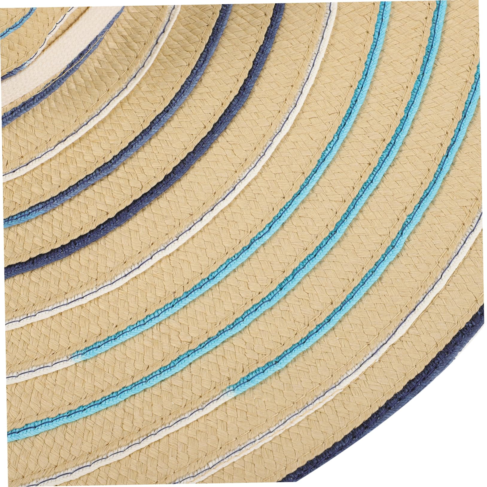 VANZACK Faltbarer Damen Strohhut mit Extra Breiter Krempe Sonnenschutz Sommerhut für Strand Freizeit Handgemachter Atmungsaktiver Sonnenhut Beige Krempe