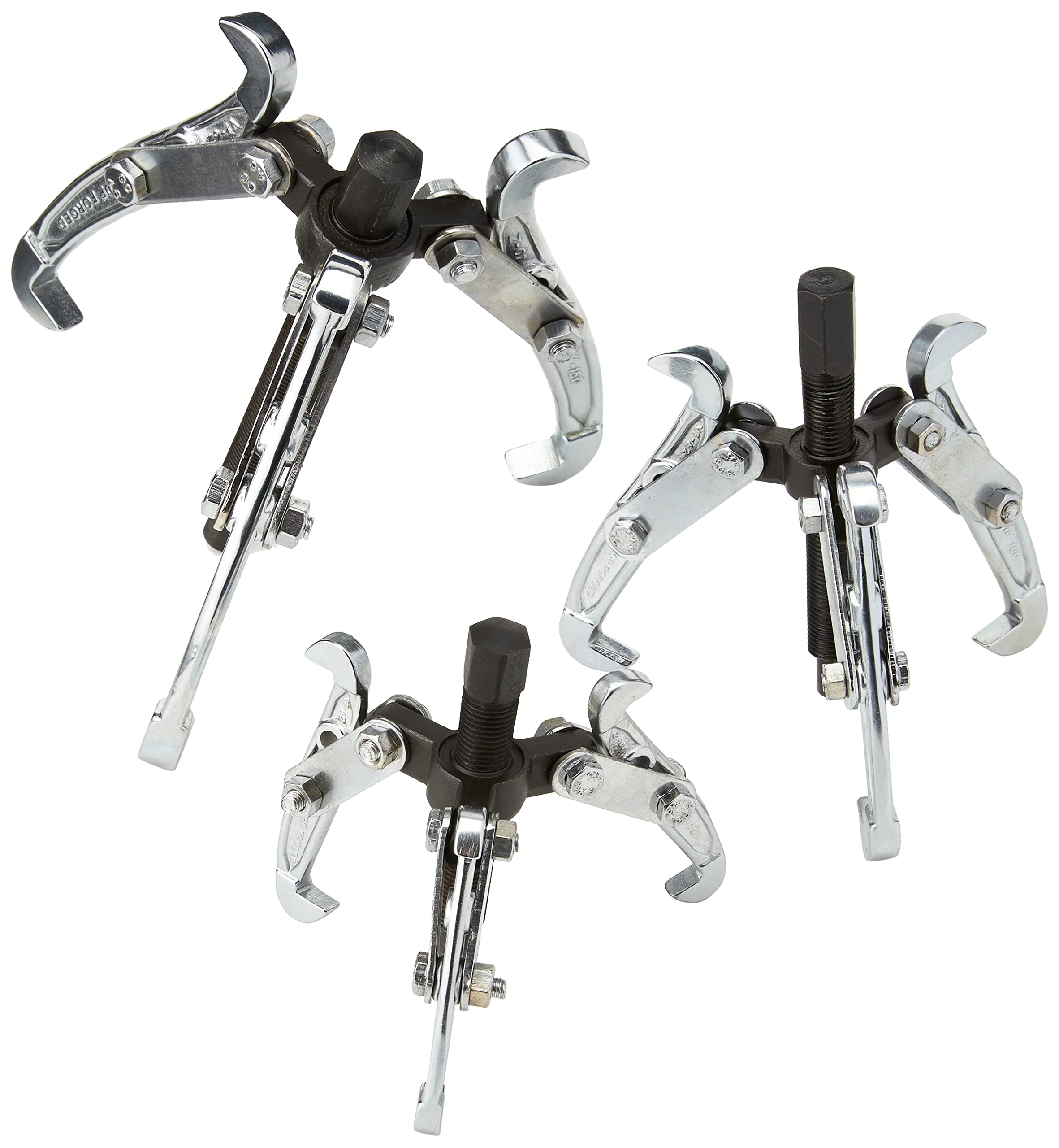 Hilka Bearing Gear Hub Puller Set 3Pc 3 Leg Internal External 3" 4" 6" 12900346
