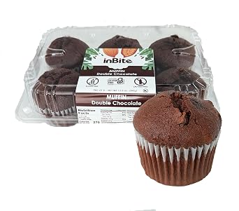 Inbite Exquisite Gluten-Free Muffins | 6 Count - Quick & Easy Microwaveable Delight | Gluten-Free | Lactose-Free - Kosher Pareve 1 Pack, Double Chocolate