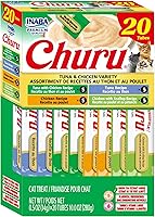Vista 19 de INABA - Golosinas Churu para gatos, puré cremoso para gatos, sin cereales, que se puede lamer y exprimir, 60 porciones, variedad de atún en caja
