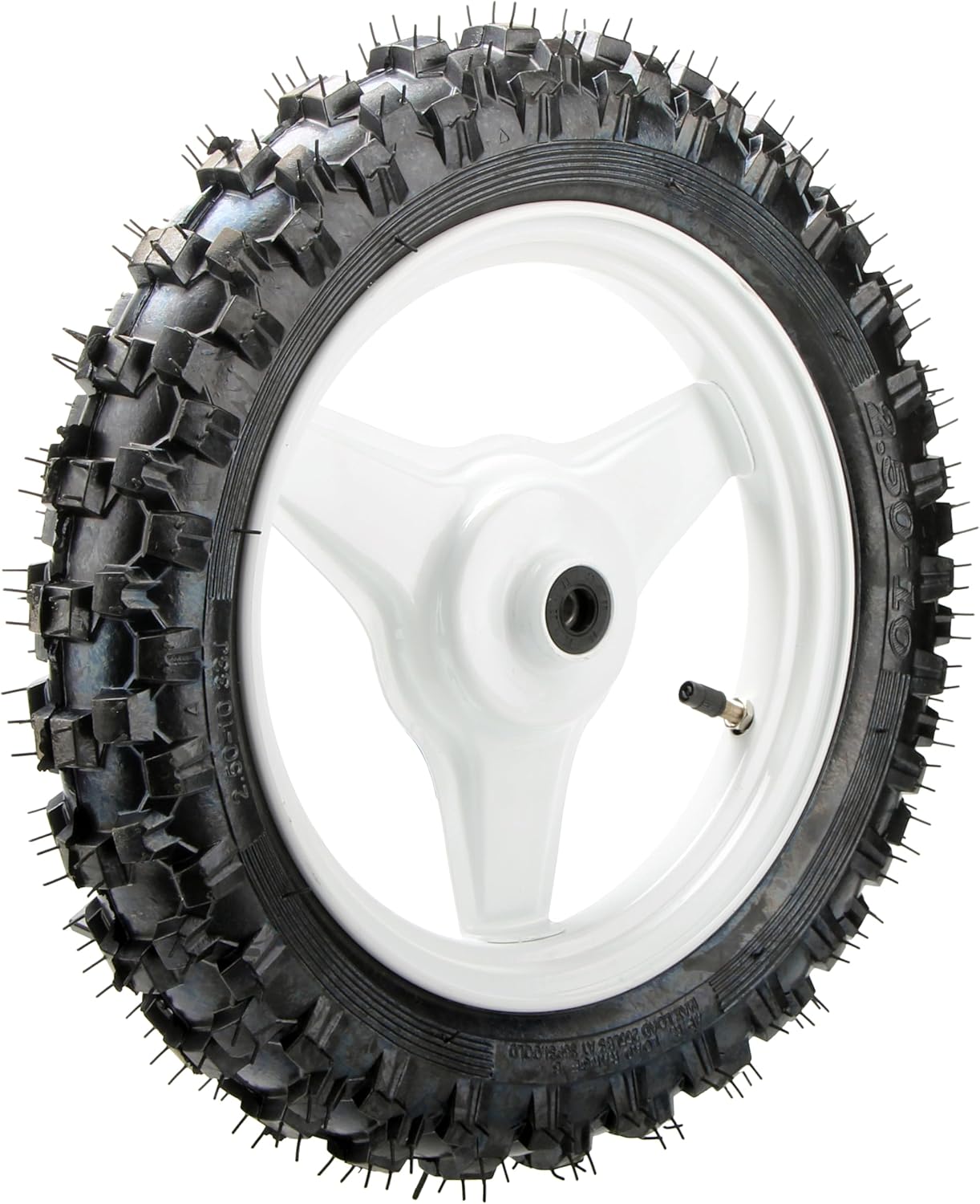 1.40-10 Front Wheels 2.50-10 Tyres Assembly for PW50 PY50 PEEWEE 50CC Y Zinger Kid Bikes (White)
