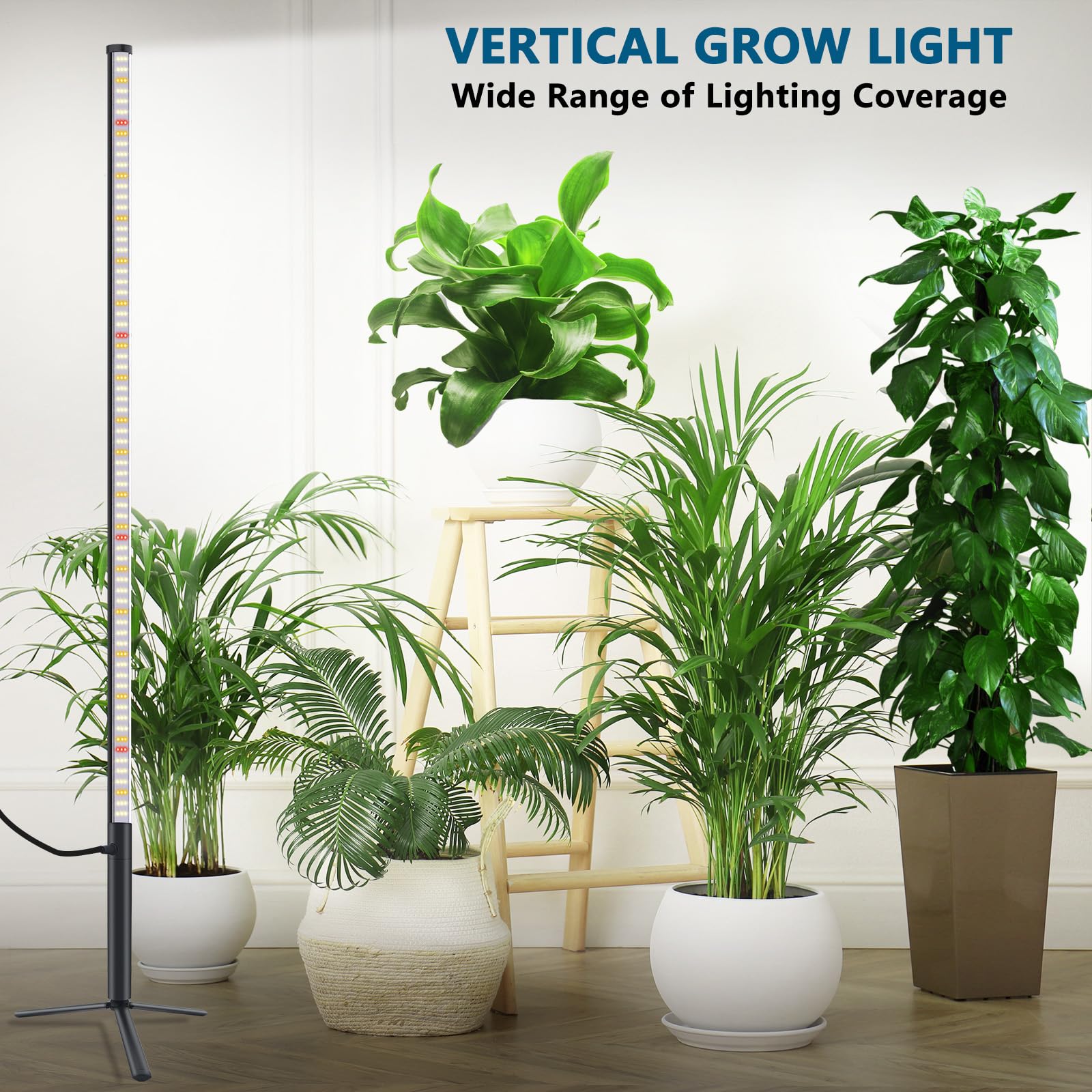 Barrina T10 Pro Standing Grow Light With Timer – 42W Full Spectrum 169 LEDs – Adjustable Height 4FT To 5.6FT For Tall Indoor Plants, Flowers & Shelves