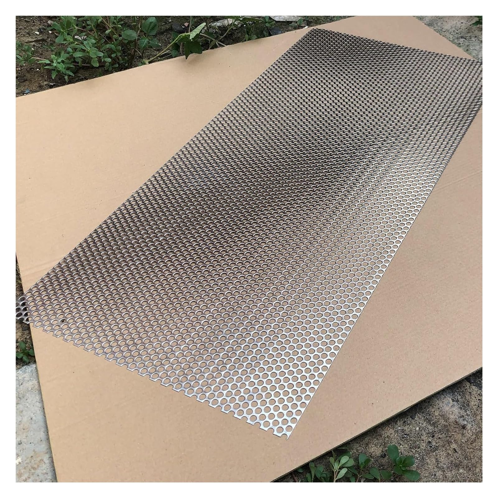 VXHCS Lochblech Aus Rostfreiem Stahl, 0,6mm Dicke Garten Bauernhof Dekorativer Zaun Balkonsicherheitstrennwand Tür Beobachtungspaneel(0.6x1m)