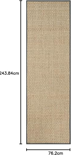 Vista 683 de Safavieh NF114A Natural Fiber Collection - Alfombra de fibras naturales de patrón trenzado, varios colores (5 x 8 pies), Fibras naturales, azul