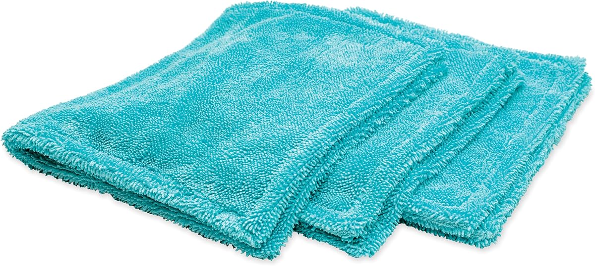 PFM Toallas de Detallado sin Bordes para Limpieza y Detallado de Coches, Sin Rasguños, Lavables a Máquina, Pequeñas, 16" x 9", Juego de 3, 55527