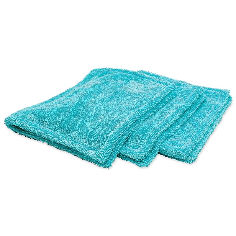 Griot's Garage PFM Edgeless Toalhas de Microfibra para Detalhamento Automotivo Azul 40,6 x 22,9 cm Conjunto com 3 Peças 55527
