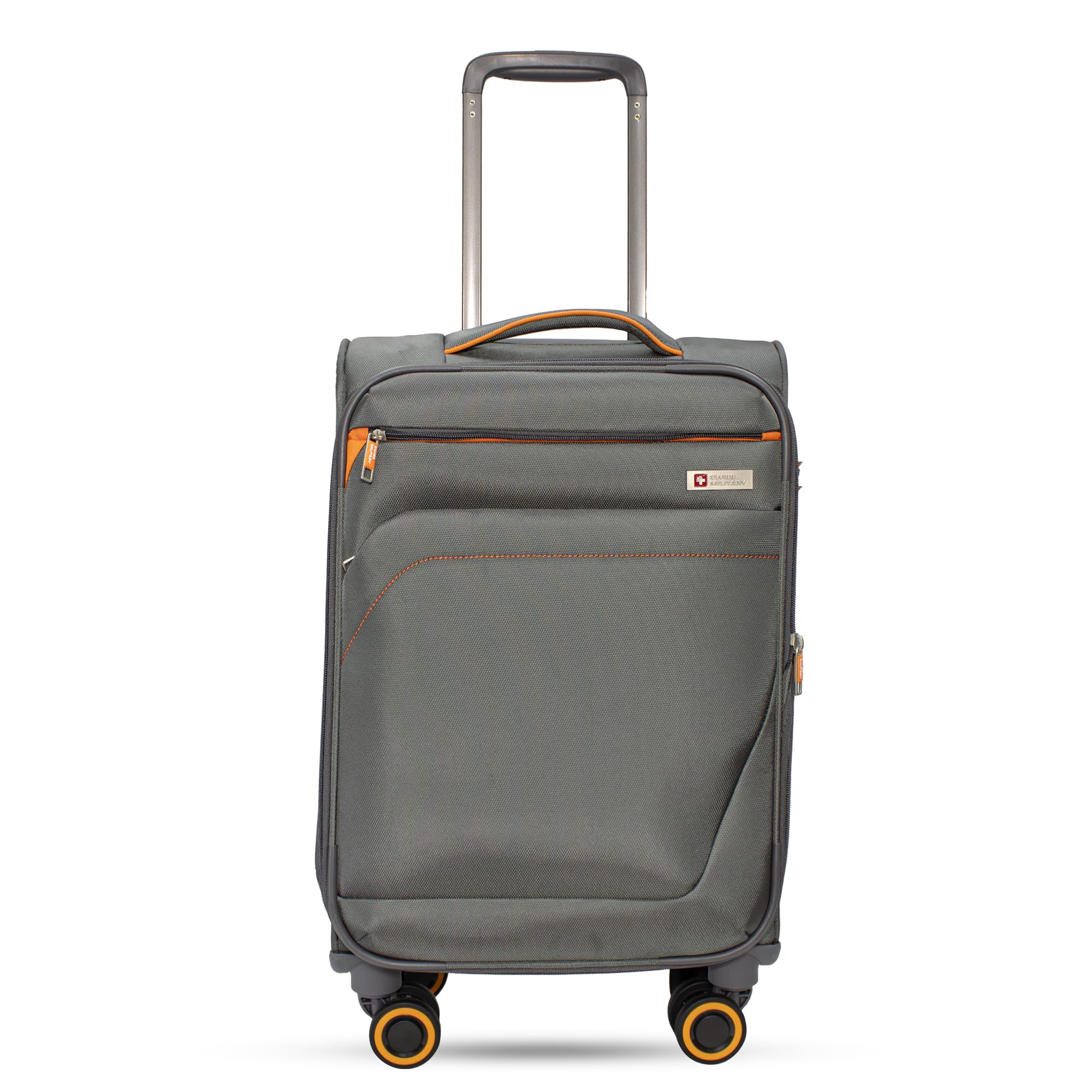 Mercury 65CM Medium Trolley Bag, Lightweight Soft Luggage with TSA Lock, Quick Access Pocket, 360° Silent Wheels, Expandable Storage, Polyester-Nylon Material (68L) Grey-image-43