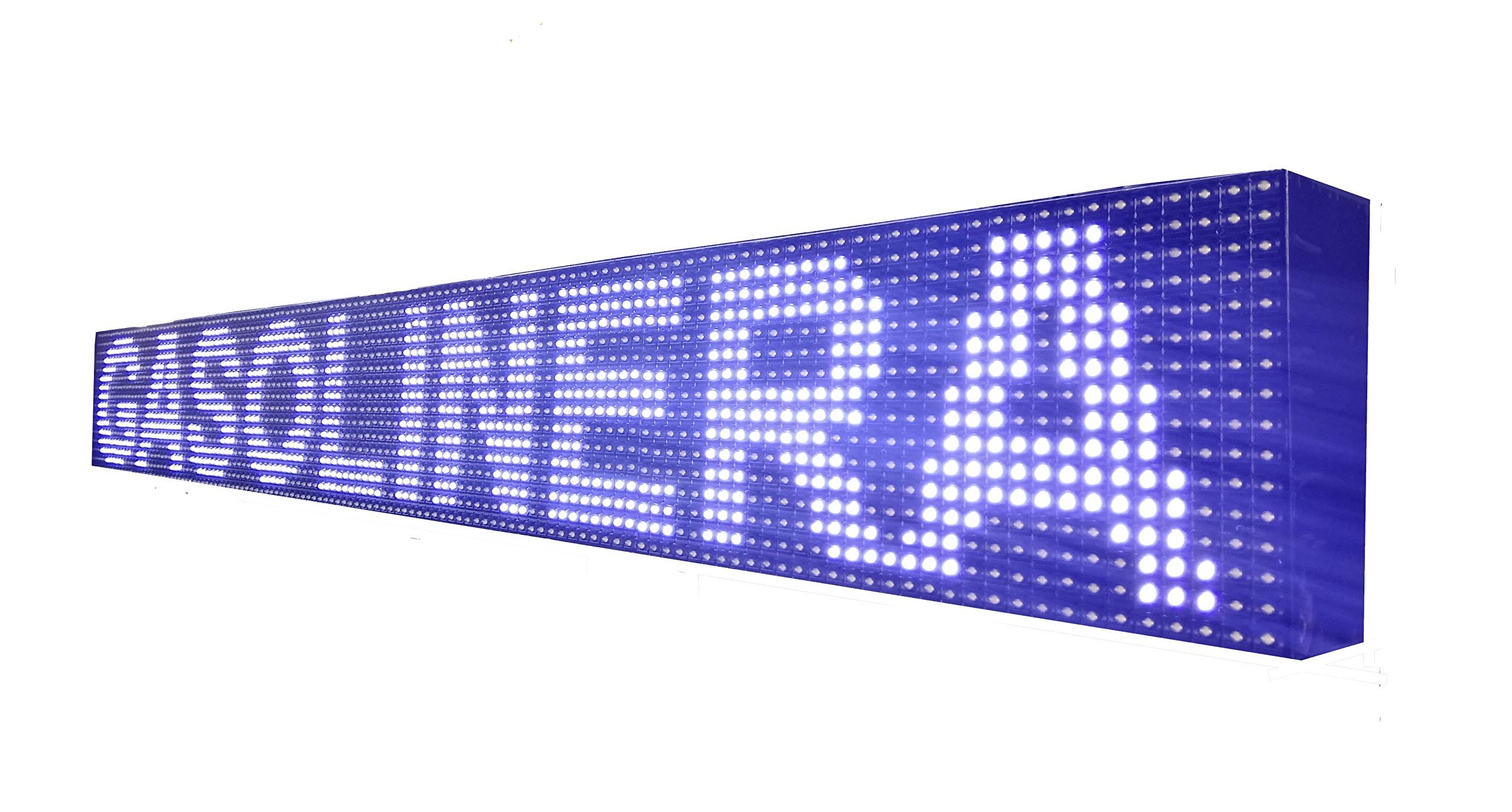 CARTEL LED PROGRAMABLE LETRERO LED PROGRAMABLE PANTALLA LED PROGRAMABLE (128 * 16 cm, BLANCO) ROTULO LED PROGRAMABLE CARTEL ELECTRÓNICO ANUNCIA TU NEGOCIO/PROGRAMMABLE LED PANEL BANDEROLA LED
