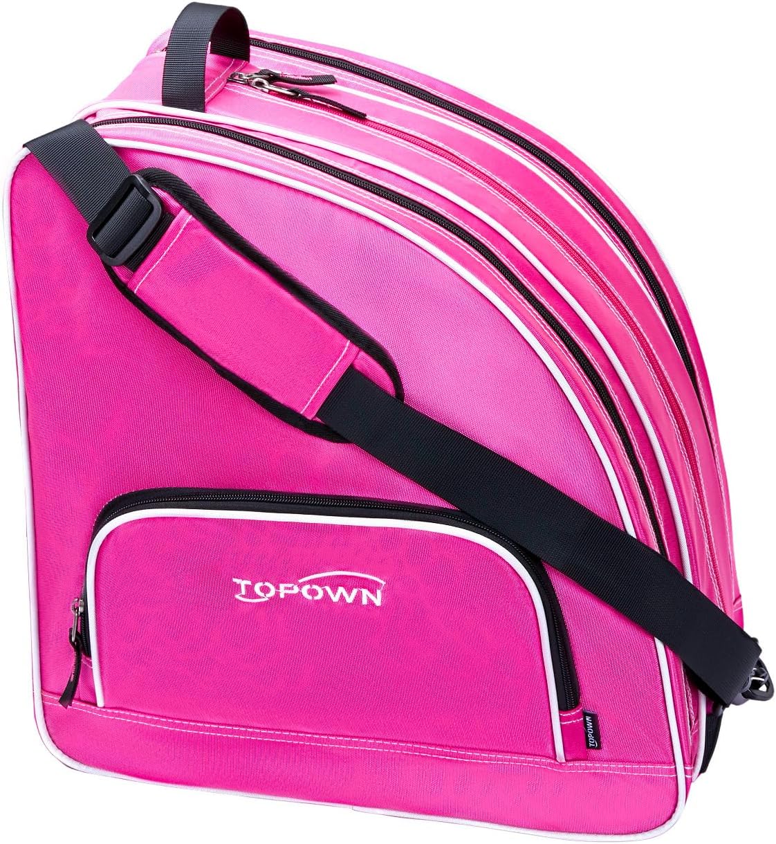 TOPOWN Ice Skate Bag Roller Skates Bag for Men Inline Skate Bag for Women Roller Skate Bag Premium Black Ice Skate Bag Rose Red Rollerblades Bag
