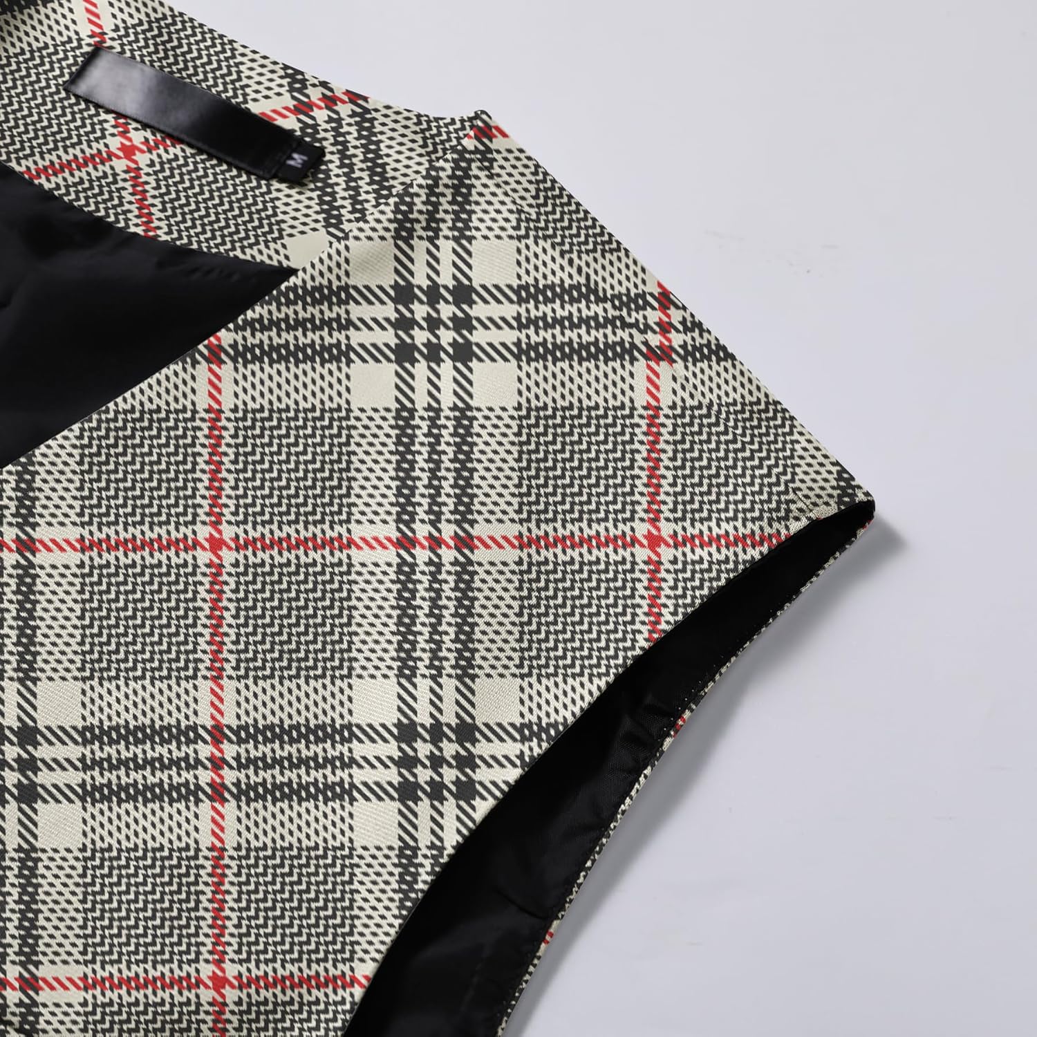Allthemen Mens Suit Vest Business Plaid Dress Vest