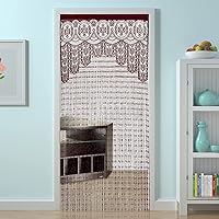 Vista 10 de Cortina de puerta de encaje para privacidad, estilo macramé boho, para ventanas y como separador de paredes, cubre ventanas y puertas, para separar