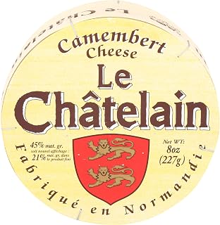 Le Chatelain Authentic French Camembert Cheese 8.8 oz in Wooden Box - Ideal Mother's Day Gift
