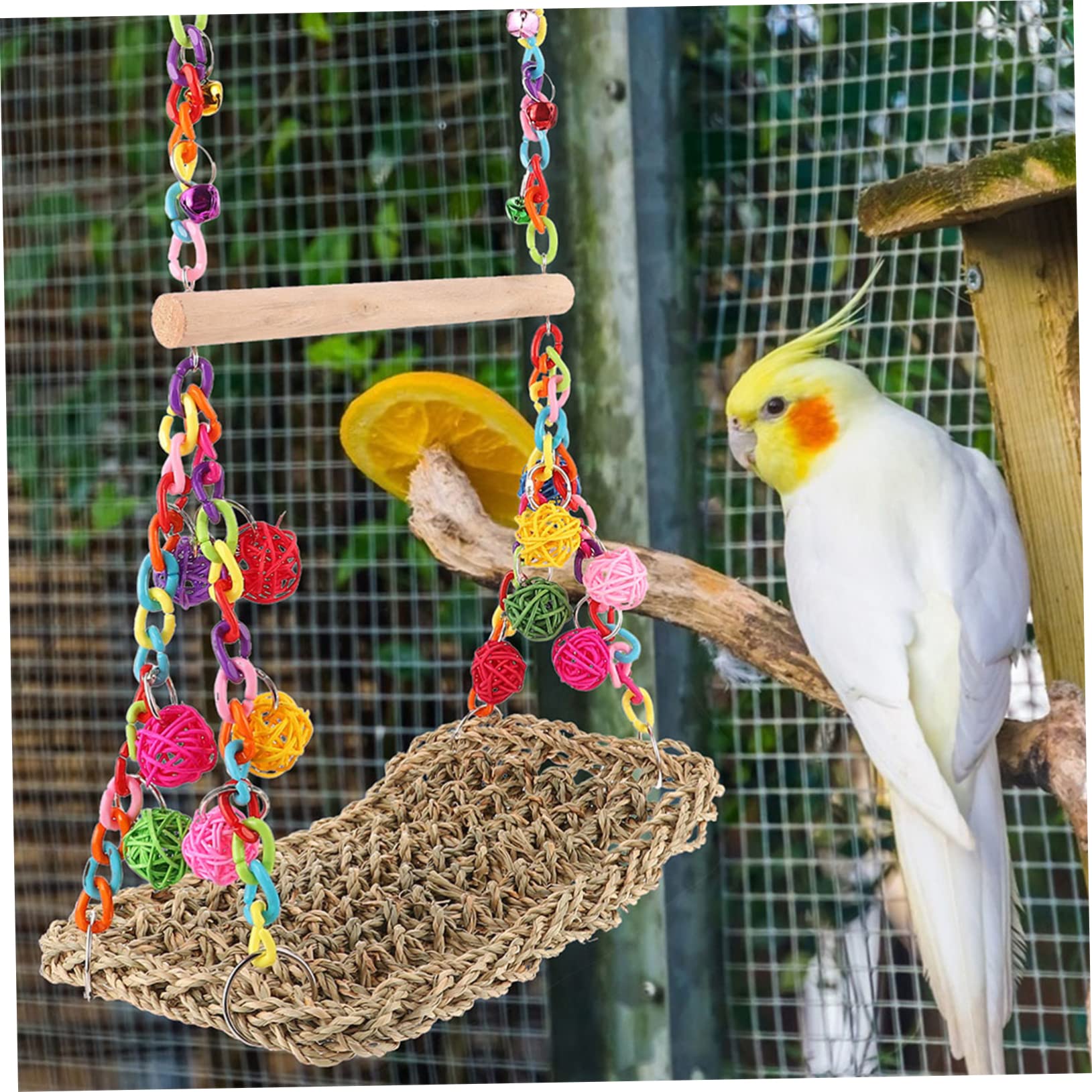 Hamaca Colgante para Pájaros Tipo Jaula, Juguete Creativo 1 Set