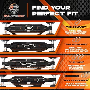 Hip Thrust Belt for Weights, Dumbbells & Kettlebells Heavy Duty Glute Workout Equipment for Plates up to 300 lbs, with bonus straps for Dips & Squat Belt for Home & Gym