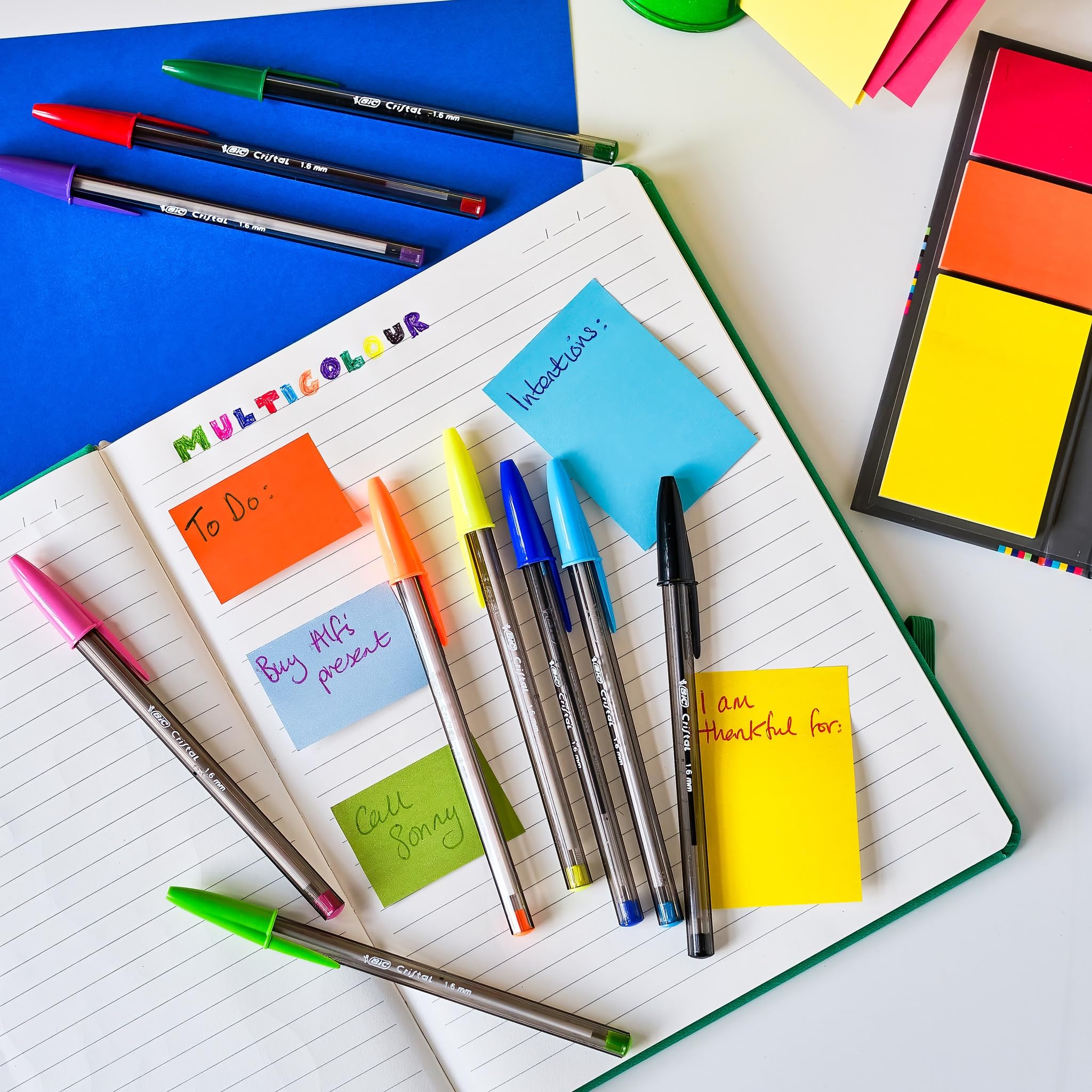 BIC Nere Penne a Sfera, Cristal Large , Ottimi per la Scuola, con Punta Ampia (1.6 mm), Confezione da 50, Fornitura per Scrivere in Ufficio e a Casa