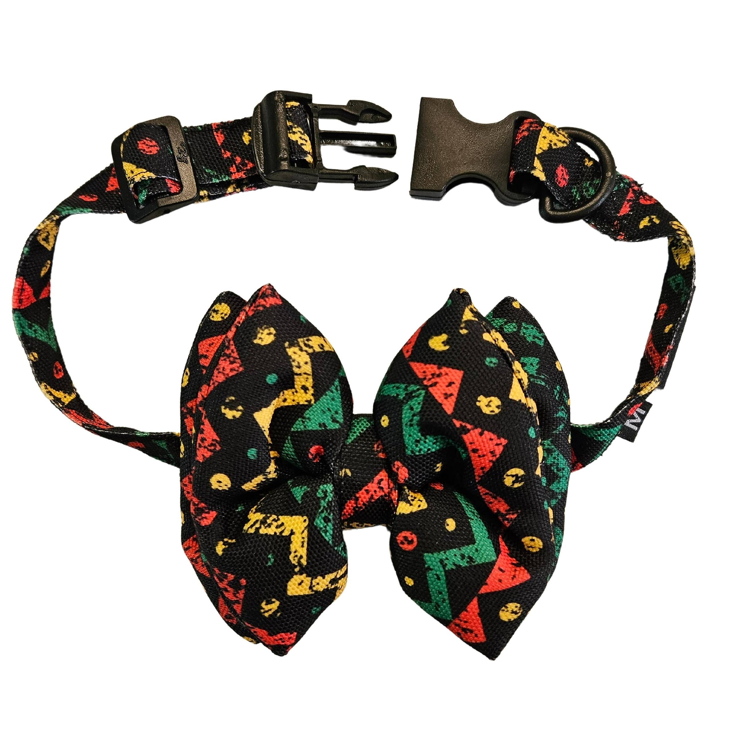 All For Fur Dog Bow Tie | Adjustable Collar Strap with D-Ring | Luxury Pet Accessories | Lightweight & Comfortable Bowtie for Dogs | Bow for Medium Dogs | Black Bohemian (B0CDXW8N2H) Amazon Price History, Amazon Price Tracker