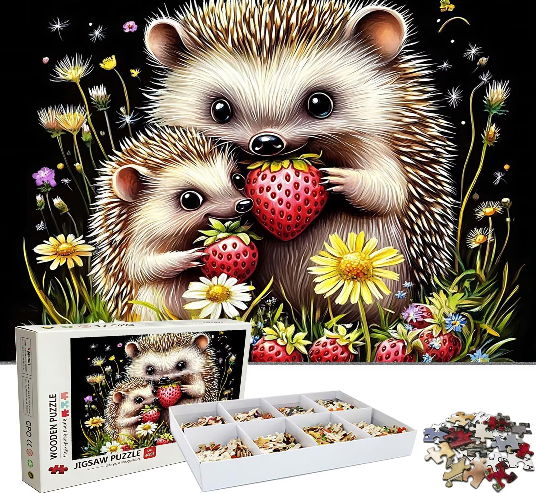 Puzzle 2000 elementów dla dorosłych, urocze zwierzątko Trudne i kolorowe drewniane puzzle, duża łamigłówka 99,5 x 70,5 cm, gra antystresowa z plakatem, dekoracja ścienna do domu, prezent urodzinowy