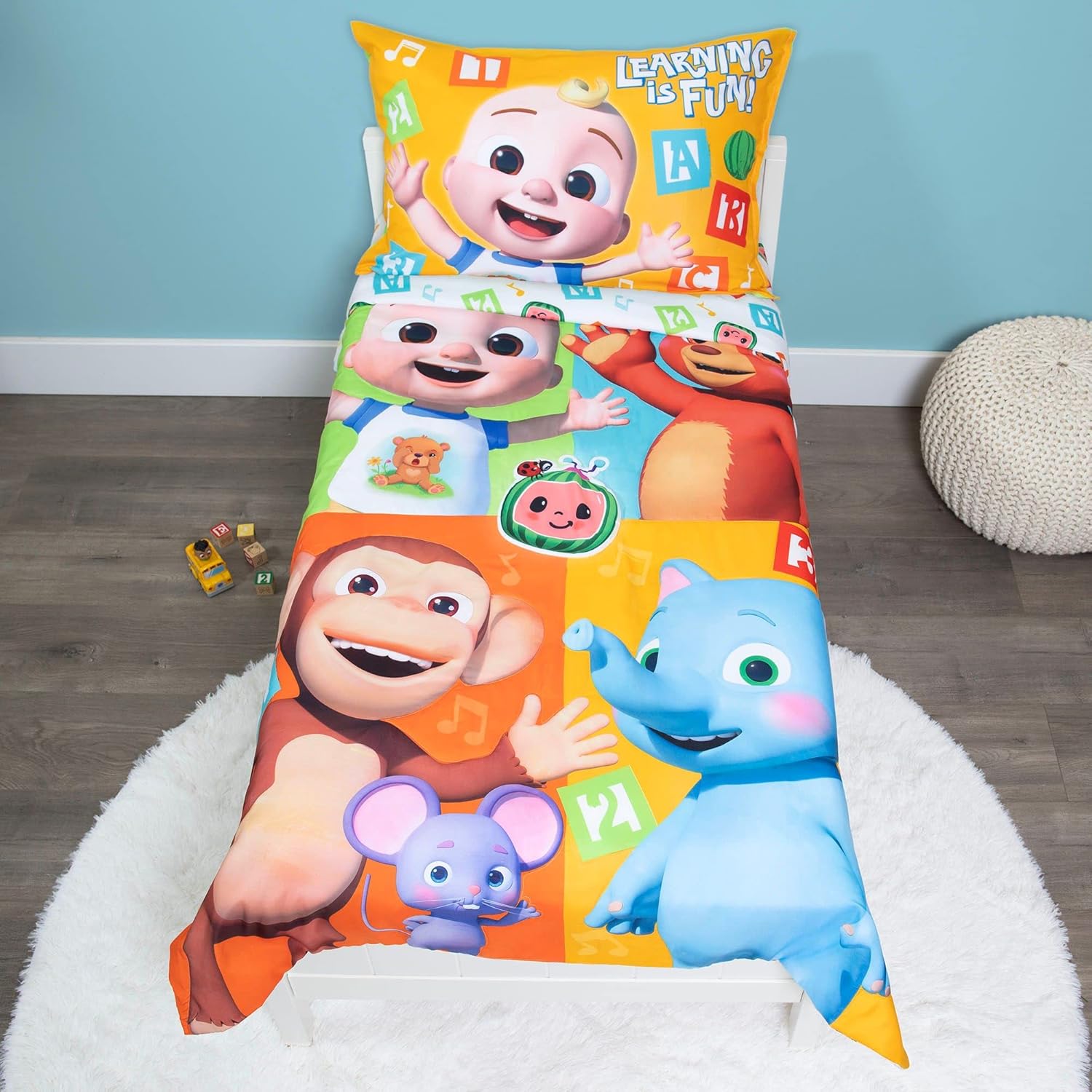 Learning is Fun 4 Piece Toddler Bedding Set